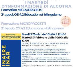 ormation MICROPROJETS 2ᵉ appel, OS 4.2  Éducation, formation et bilinguisme 